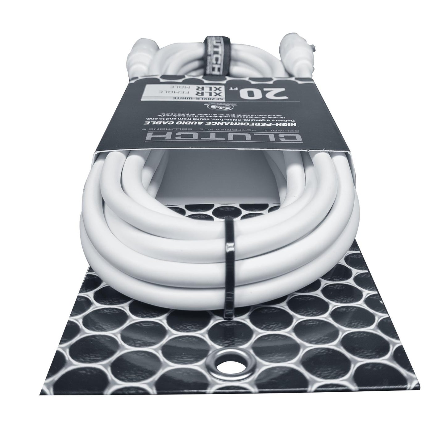 3-Pin XLR Male to Female Balanced Cable 20' Feet White Color Mic Connector Cord