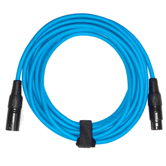Clutch 10' Blue Sure-Fit XLR Female to XLR Male Microphone / Speaker Cable