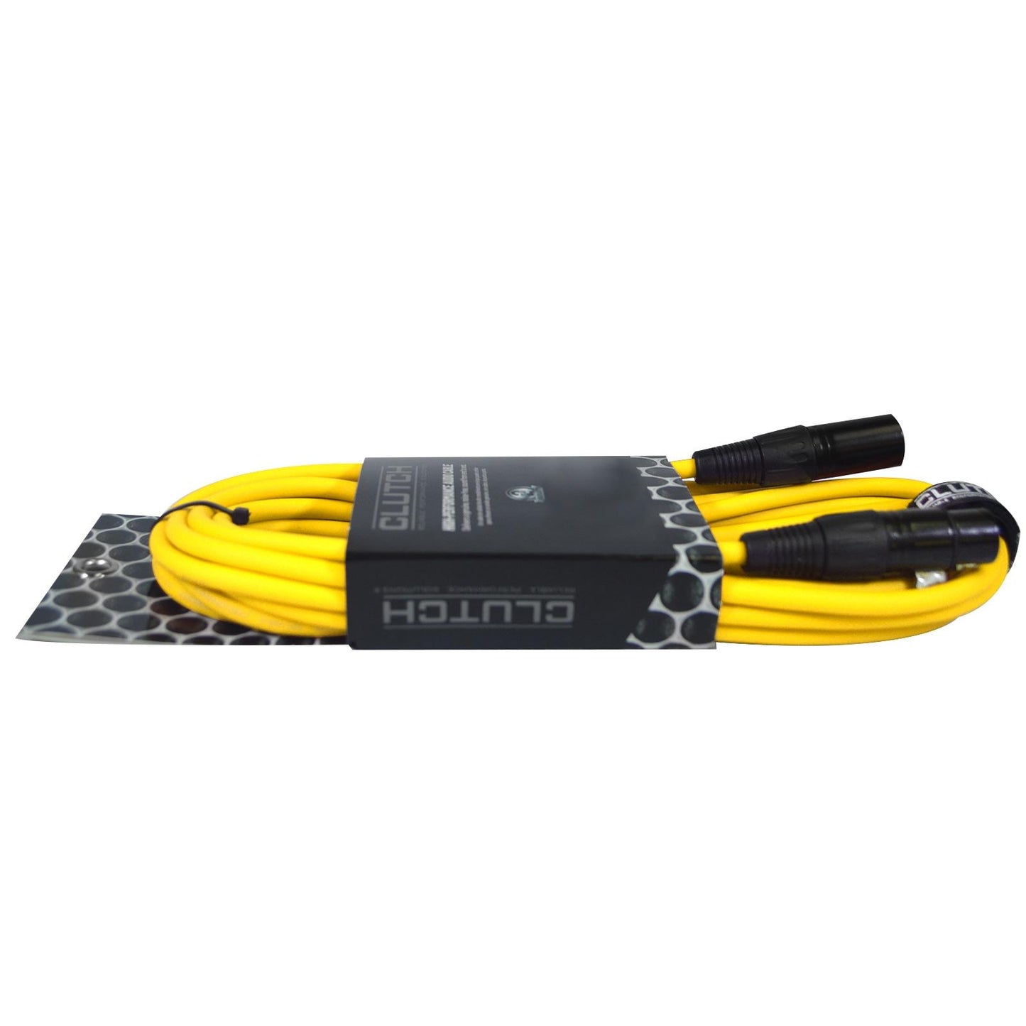 Clutch 10' Yellow Braided Sure-Fit XLR Female to XLR Male Microphone / Speaker Cable