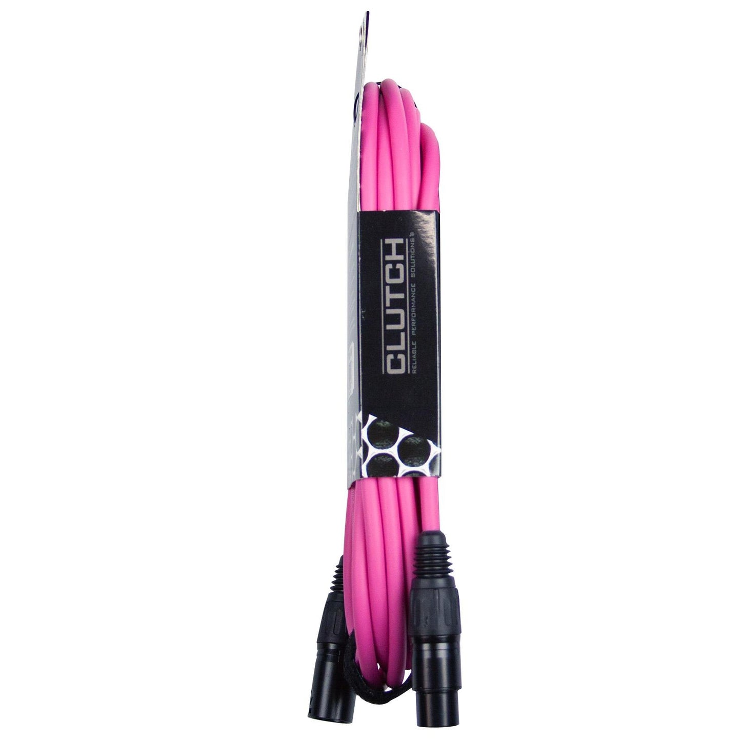 Clutch 20' Pink Sure-Fit XLR Female to XLR Male Microphone / Speaker Cable