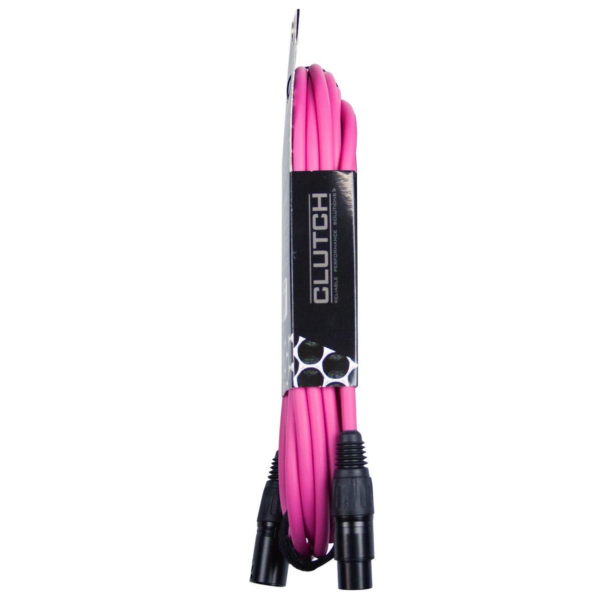 Clutch 20' Pink Sure-Fit XLR Female to XLR Male Microphone / Speaker Cable