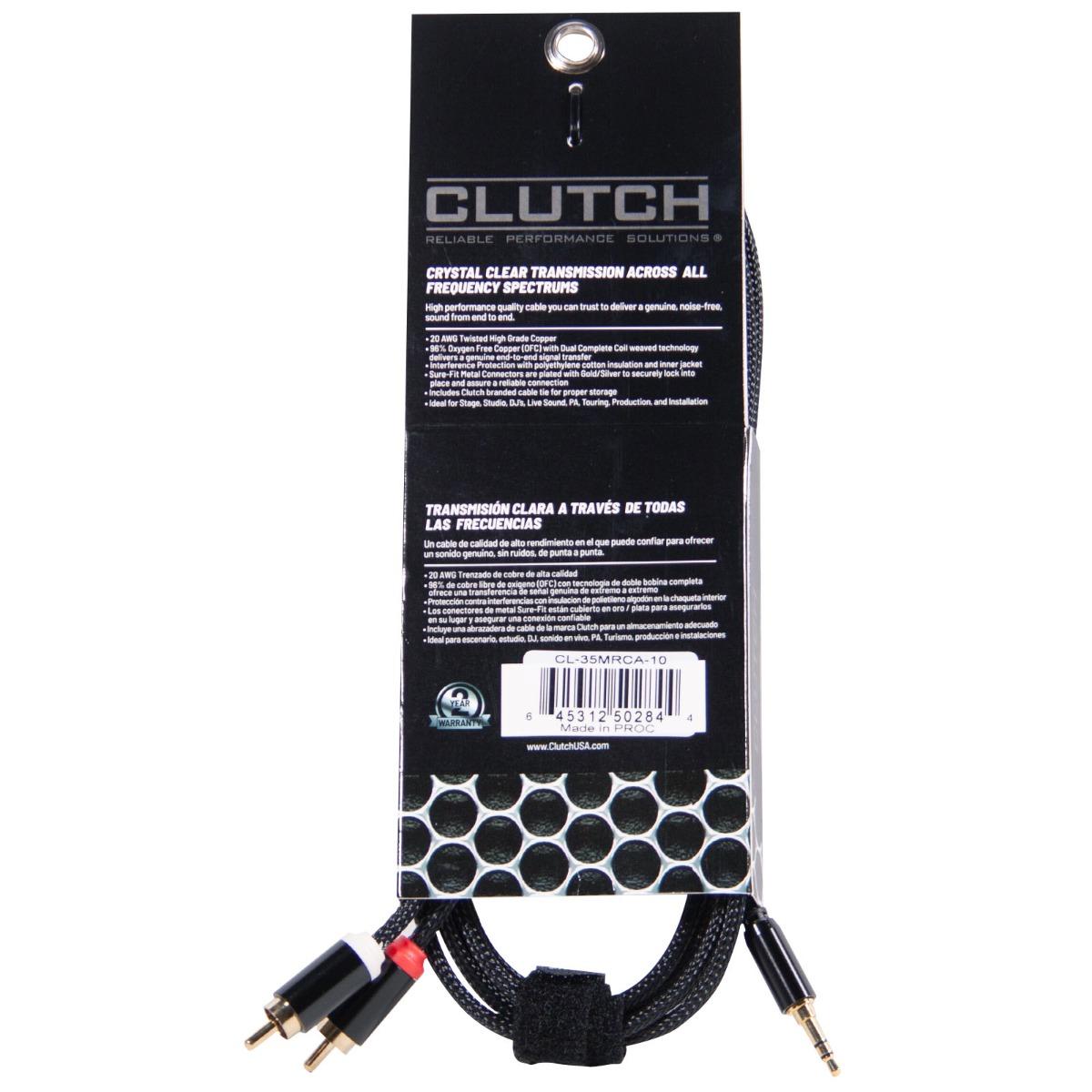 Clutch 3.5mm Male to 2x RCA Male Braided Audio Splitter Cable Main