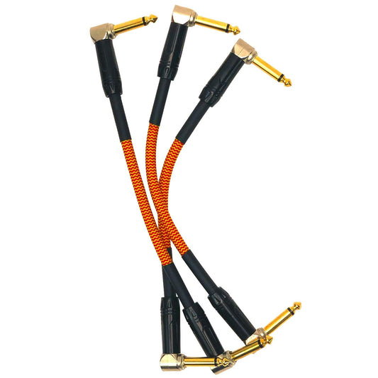 Clutch 6 Inch Right Angle 1/4" Patch Cable 3-pack
