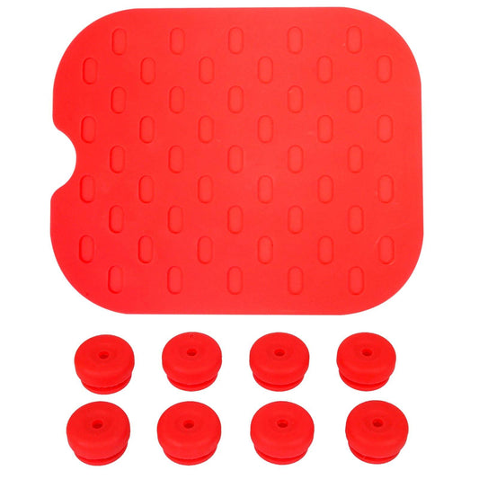 Clutch Red Pads & Trim Kit for Mighty Series Desktop Monitor Stands Pair Set