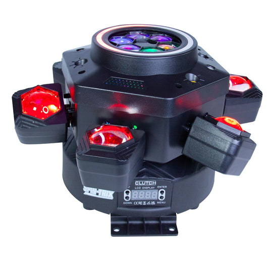 Clutch SPIN-TRIX RGBW LED Motion Beam Light Fixture