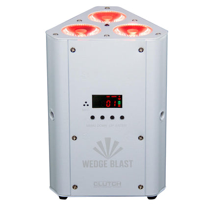 Clutch WEDGE BLAST Triangular LED Uplight White 6-Pack with Case