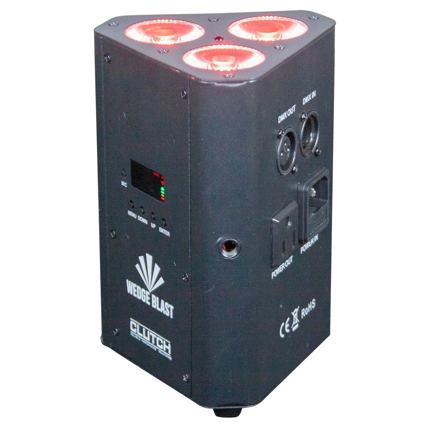 Clutch WEDGE BLAST Triangular LED Uplight Black 6-Pack with Case