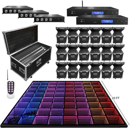20x20 Infinity Dance Floor with 144x Clutch MagnaFloor Infinity Panels