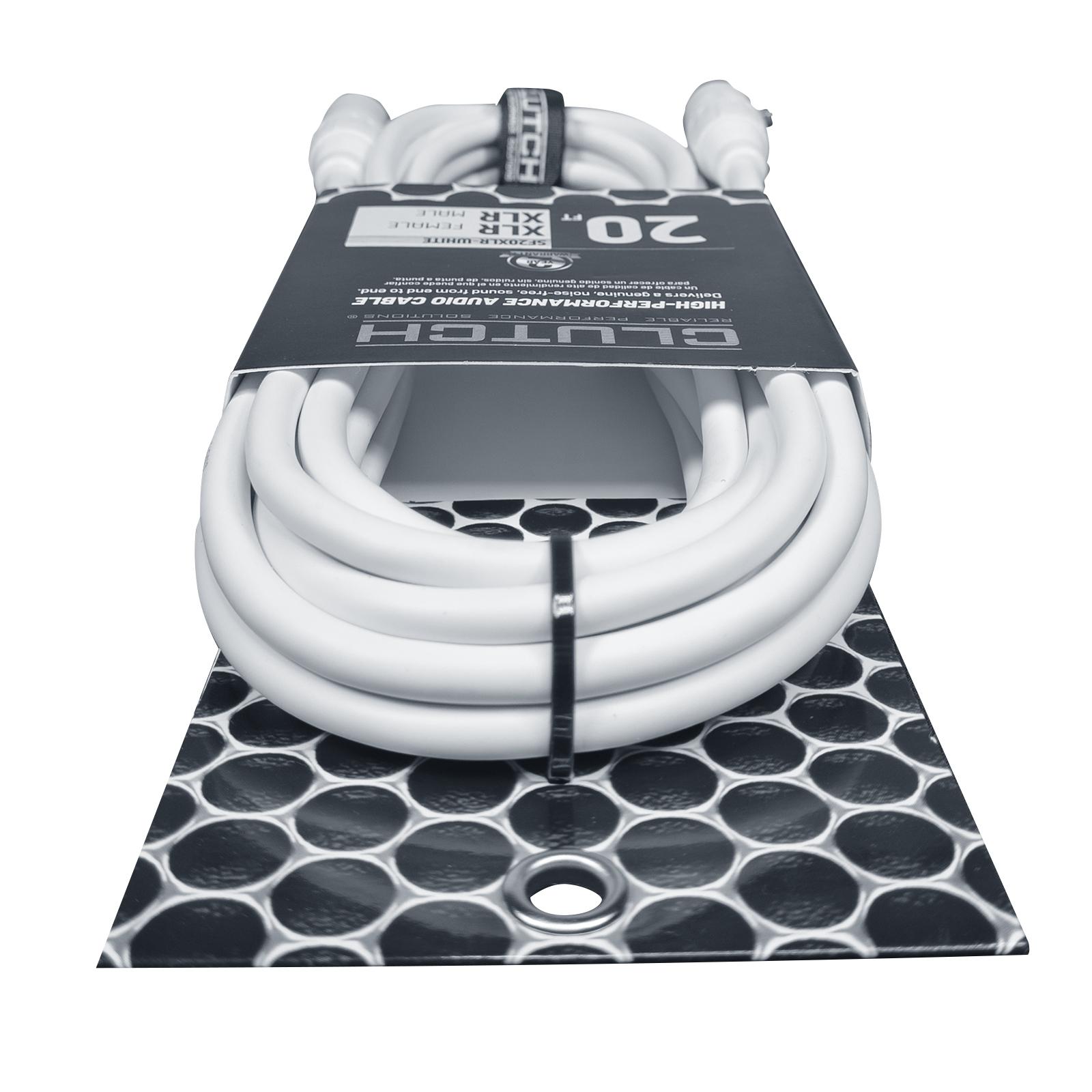 3-Pin XLR Male to Female Balanced Cable 20' Feet White Color Mic Connector Cord