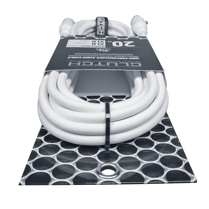 3-Pin XLR Male to Female Balanced Cable 20' Feet White Color Mic Connector Cord