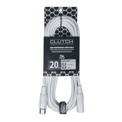 3-Pin XLR Male to Female Balanced Cable 20' Feet White Color Mic Connector Cord