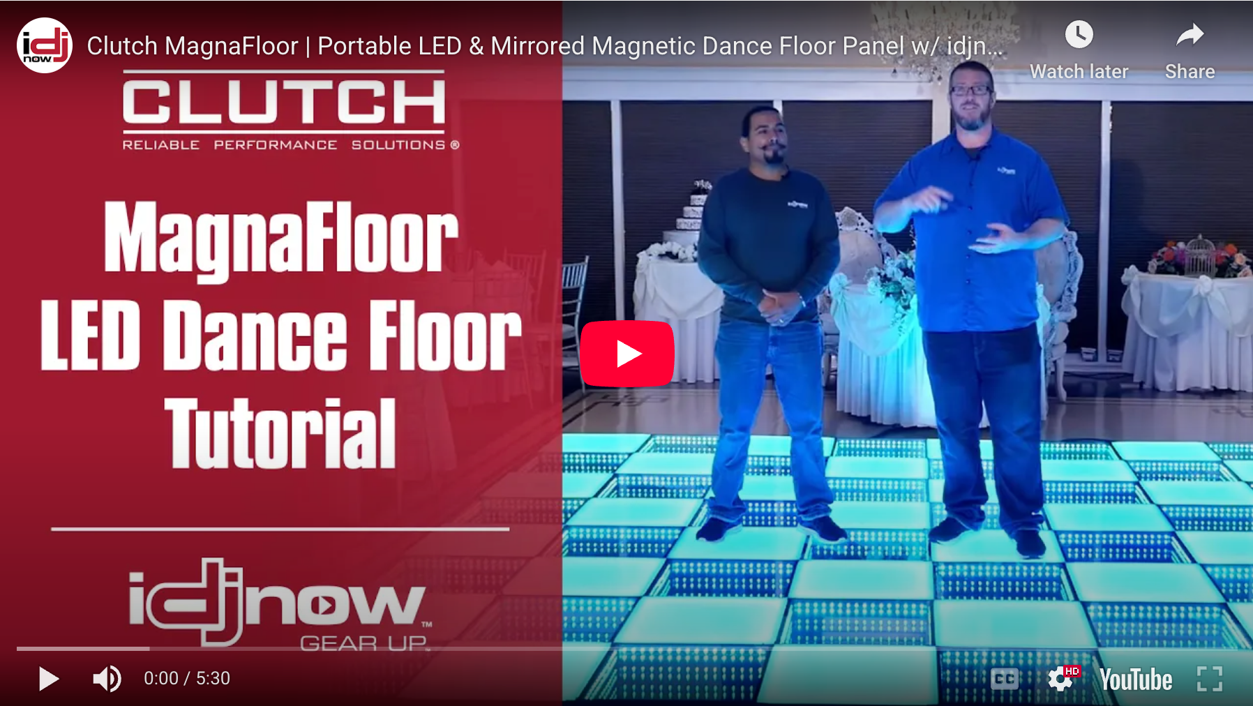 Load video: Light up the night with the CLUTCH MagnaFloor