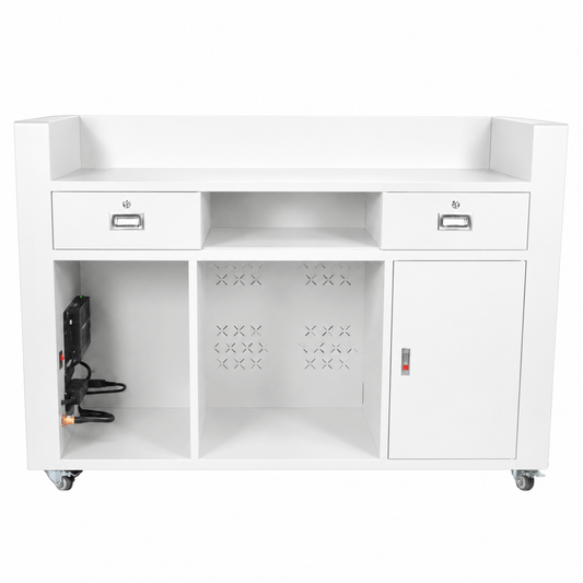 Clutch CL-VBOOTH25CURVW Curved Video Booth in White Main View