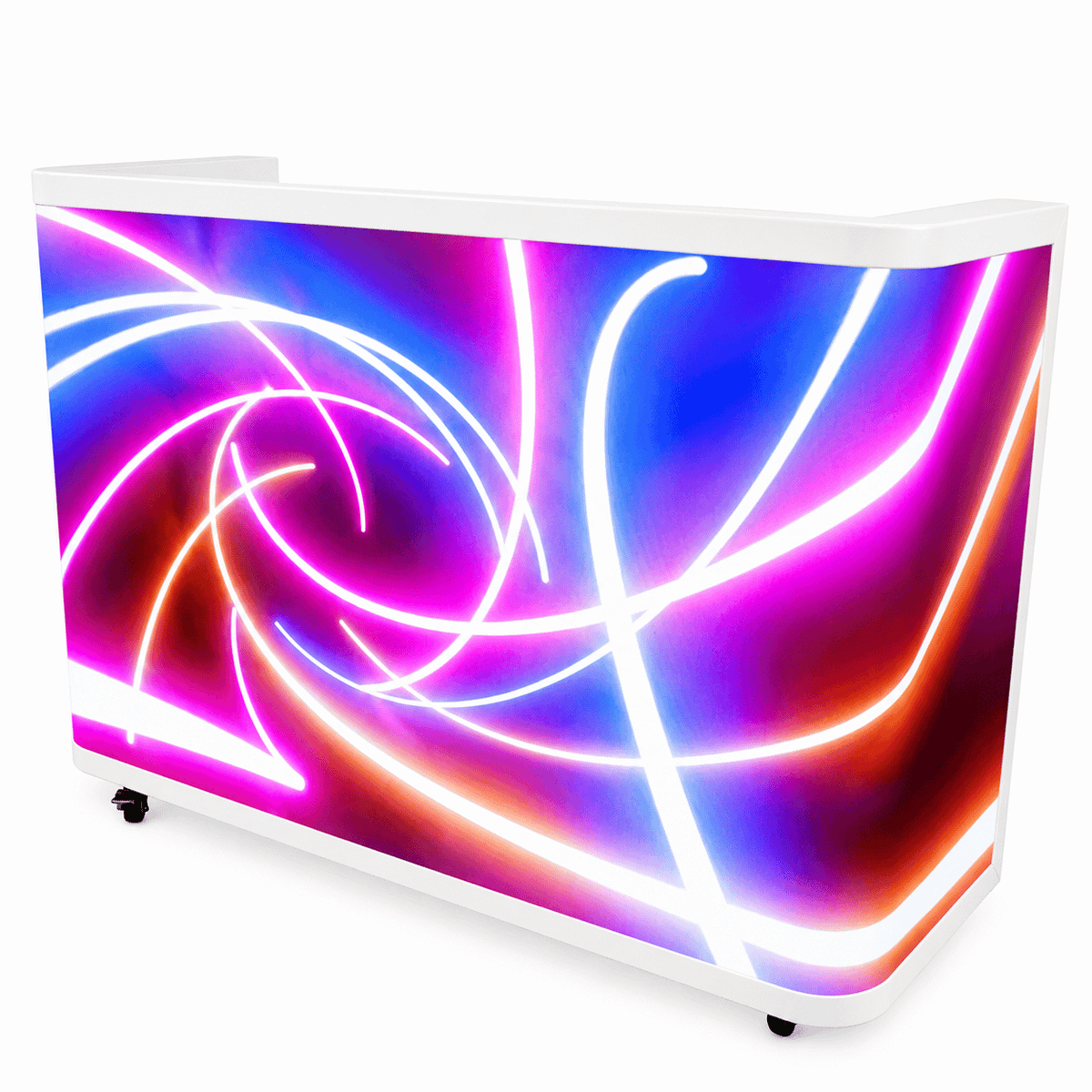 Clutch Curved DJ Video Booth in White with Case & Cover Main Package View