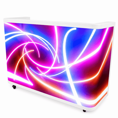 Clutch Curved DJ Video Booth in White with Case & Cover Main Package View