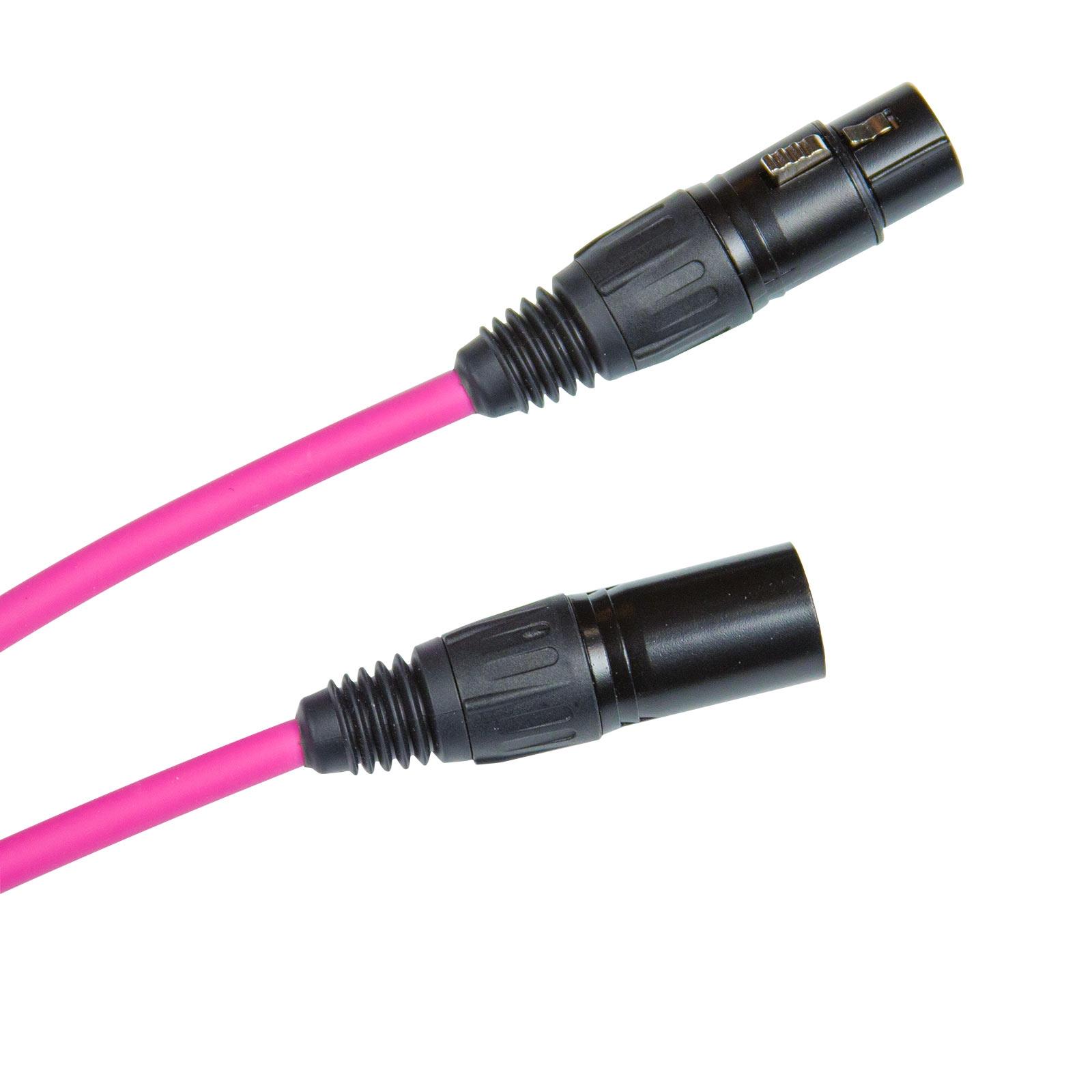 Clutch 10' Pink Sure-Fit XLR Female to Male Microphone / Speaker Cable