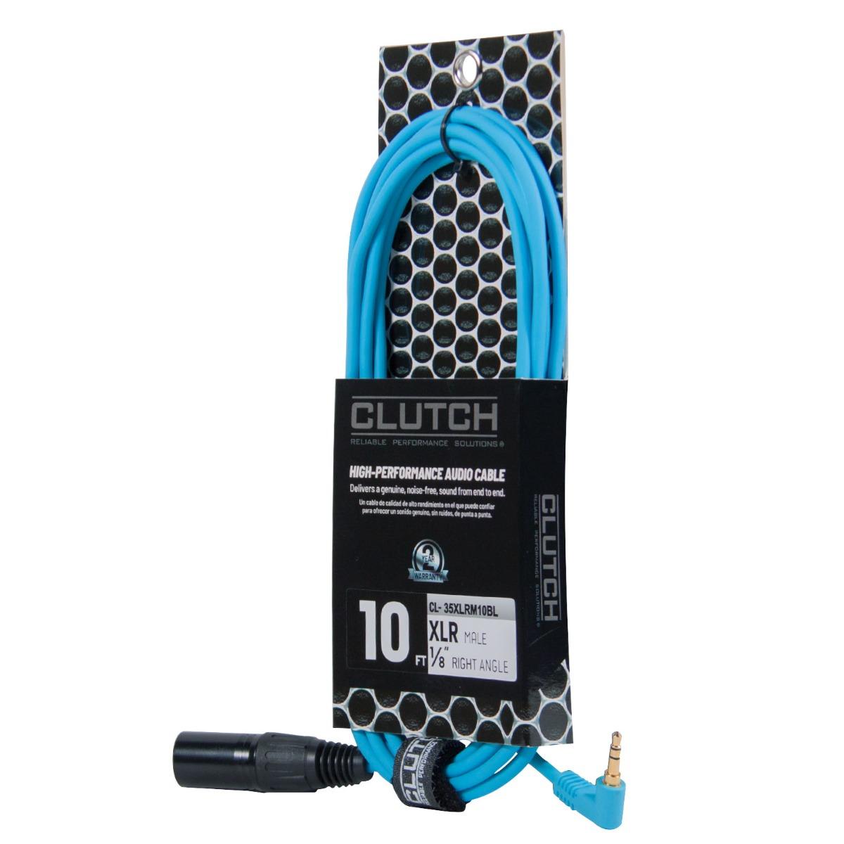 Clutch 10 foot Right Angle 35mm to XLR Male Cable