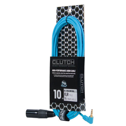 Clutch 10 foot Right Angle 35mm to XLR Male Cable