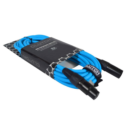Clutch 20' Blue Sure-Fit XLR Female to XLR Male Microphone / Speaker Cable