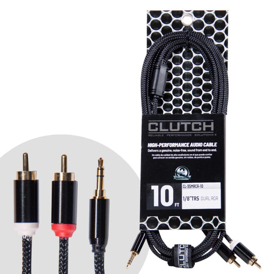 Clutch 3.5mm Male to 2x RCA Male Braided Audio Splitter Cable Main