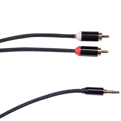 Clutch 3.5mm Male to 2x RCA Male Braided Audio Splitter Cable Main