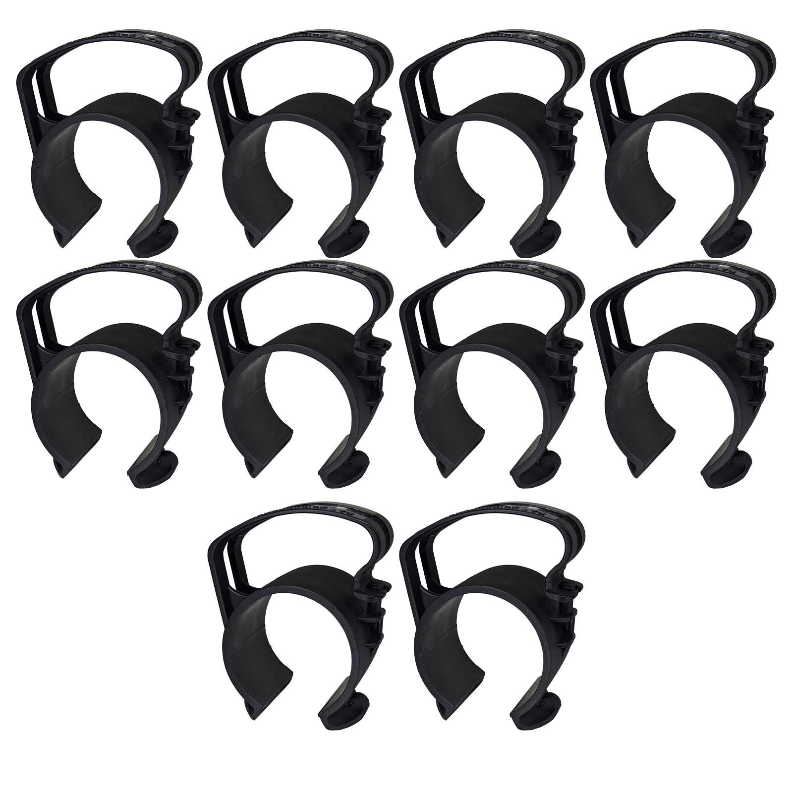Clutch Cable Keeper for 2" Pipe Black Coloring (10-pack)