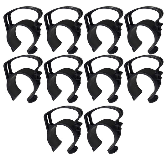 Clutch Cable Keeper for 2" Pipe Black Coloring (10-pack)