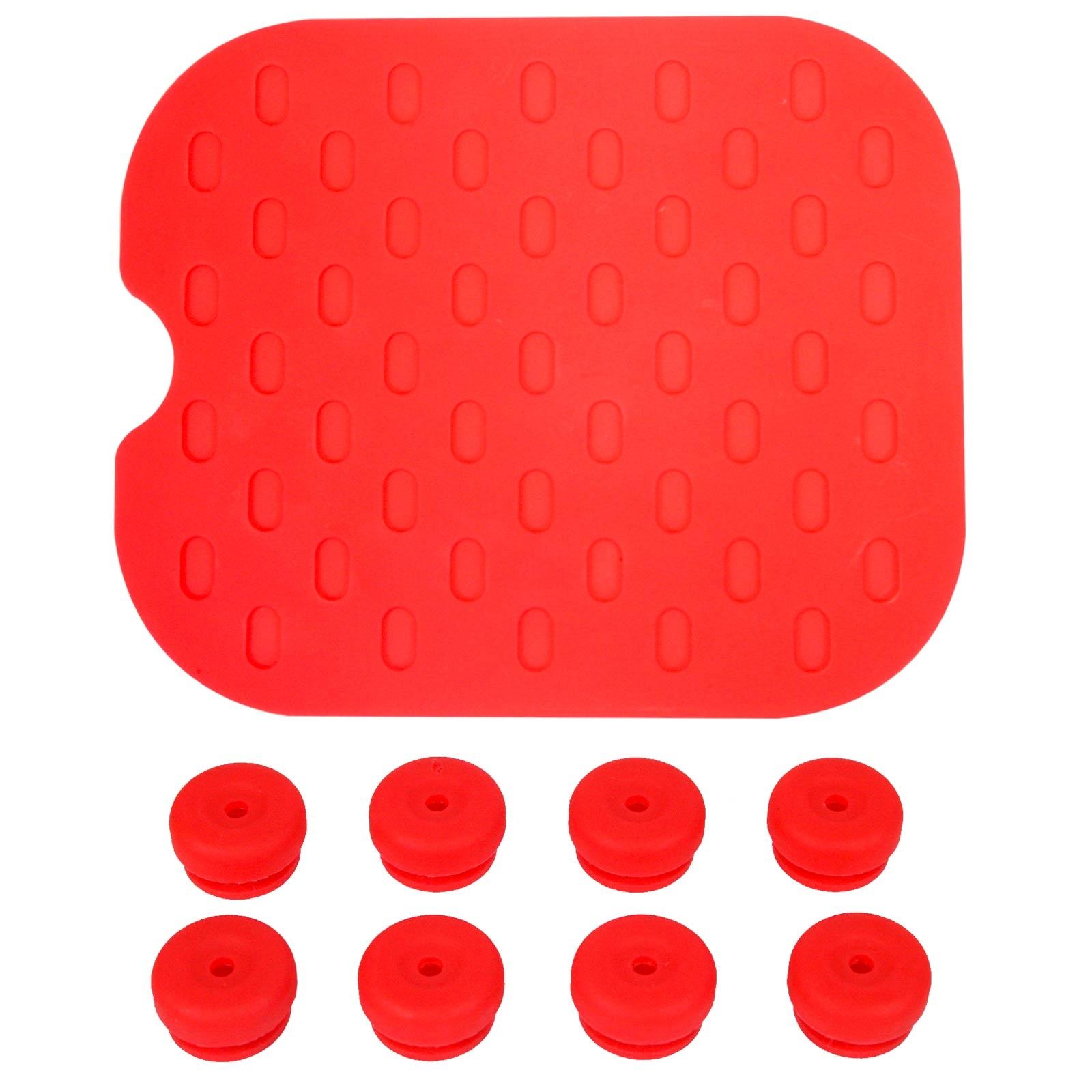 Clutch Red Pads & Trim Kit for Mighty Series Desktop Monitor Stands Pair Set