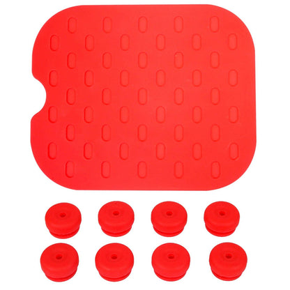 Clutch Red Pads & Trim Kit for Mighty Series Desktop Monitor Stands Pair Set