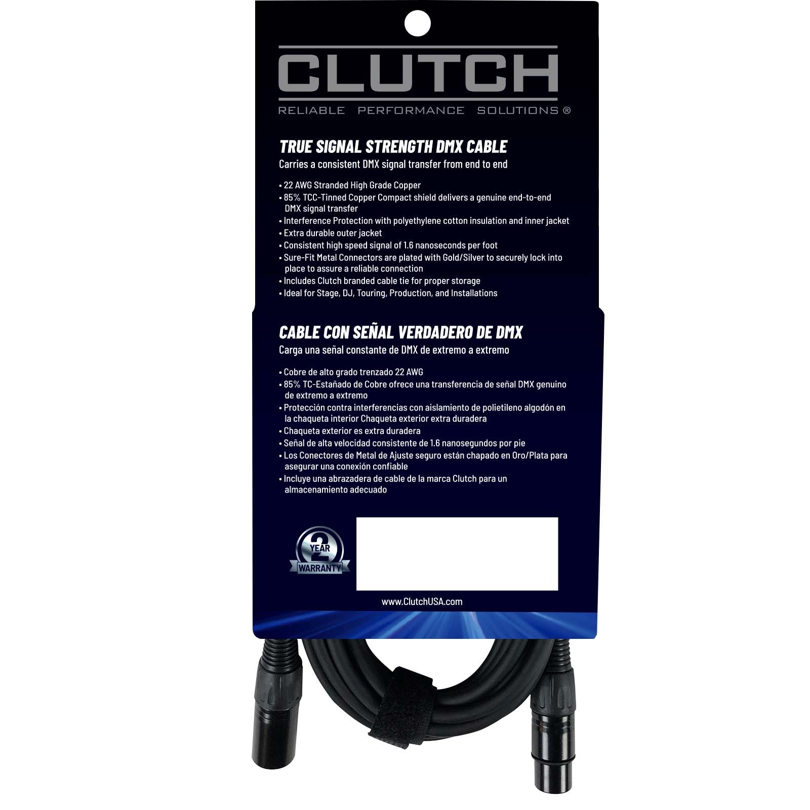 Clutch 50' 3-Pin DMX Lighting Cable