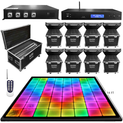 Clutch MagnaFloor LED Dance Floor Glow Panel 14' x 14' Complete System Package
