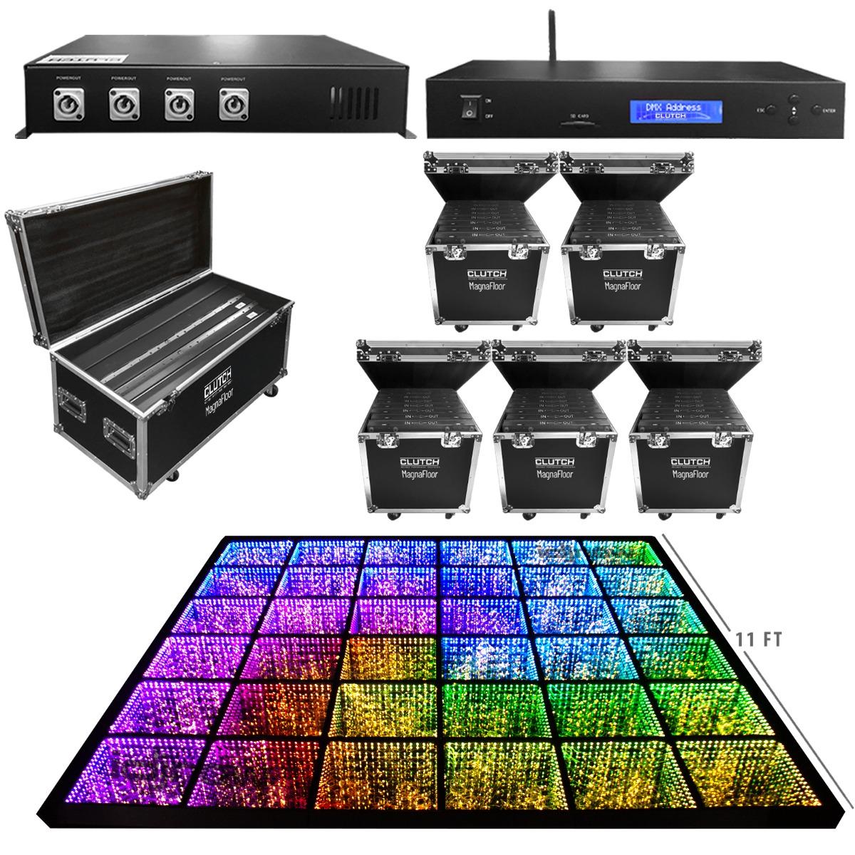 Clutch MagnaFloor LED Dance Floor Star Panel 11' x 11' Complete System