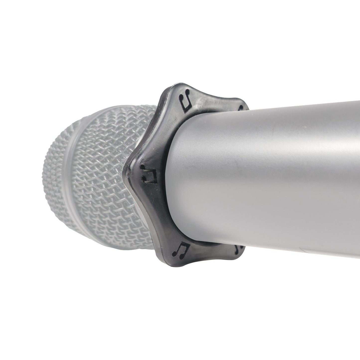 Clutch Microphone Anti Roll Stop Device for Handheld Microphones