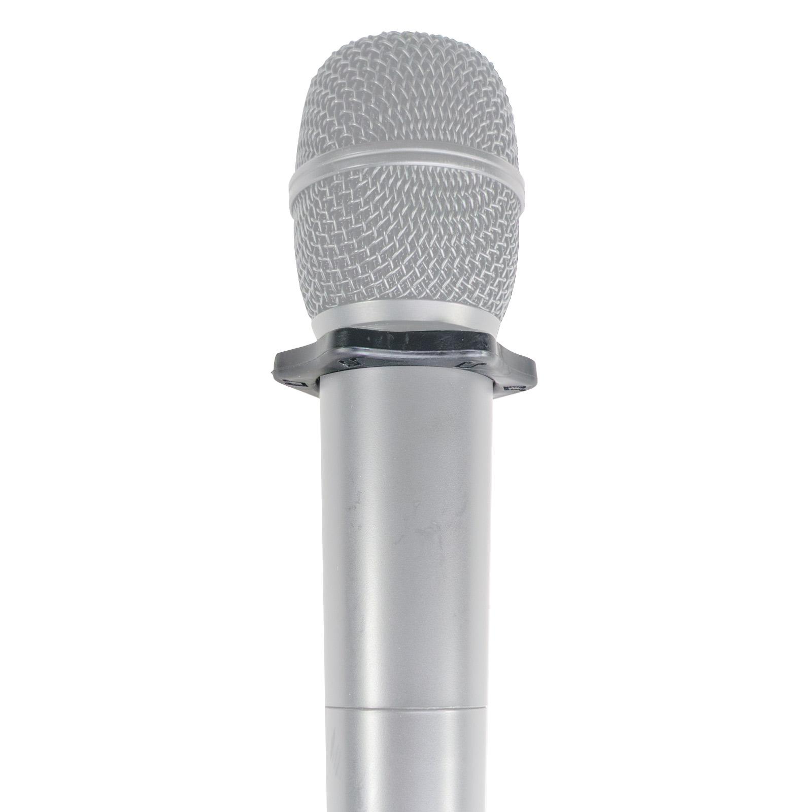 Clutch Microphone Anti Roll Stop Device for Handheld Microphones