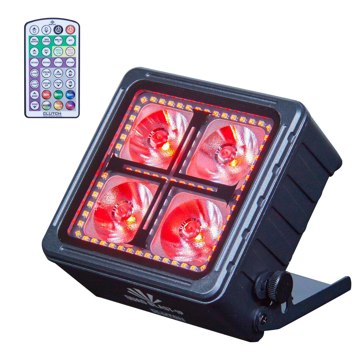 Clutch QUAD BLAST-IP 4x 12W RGBWA+UV LED Indoor/Outdoor Uplight