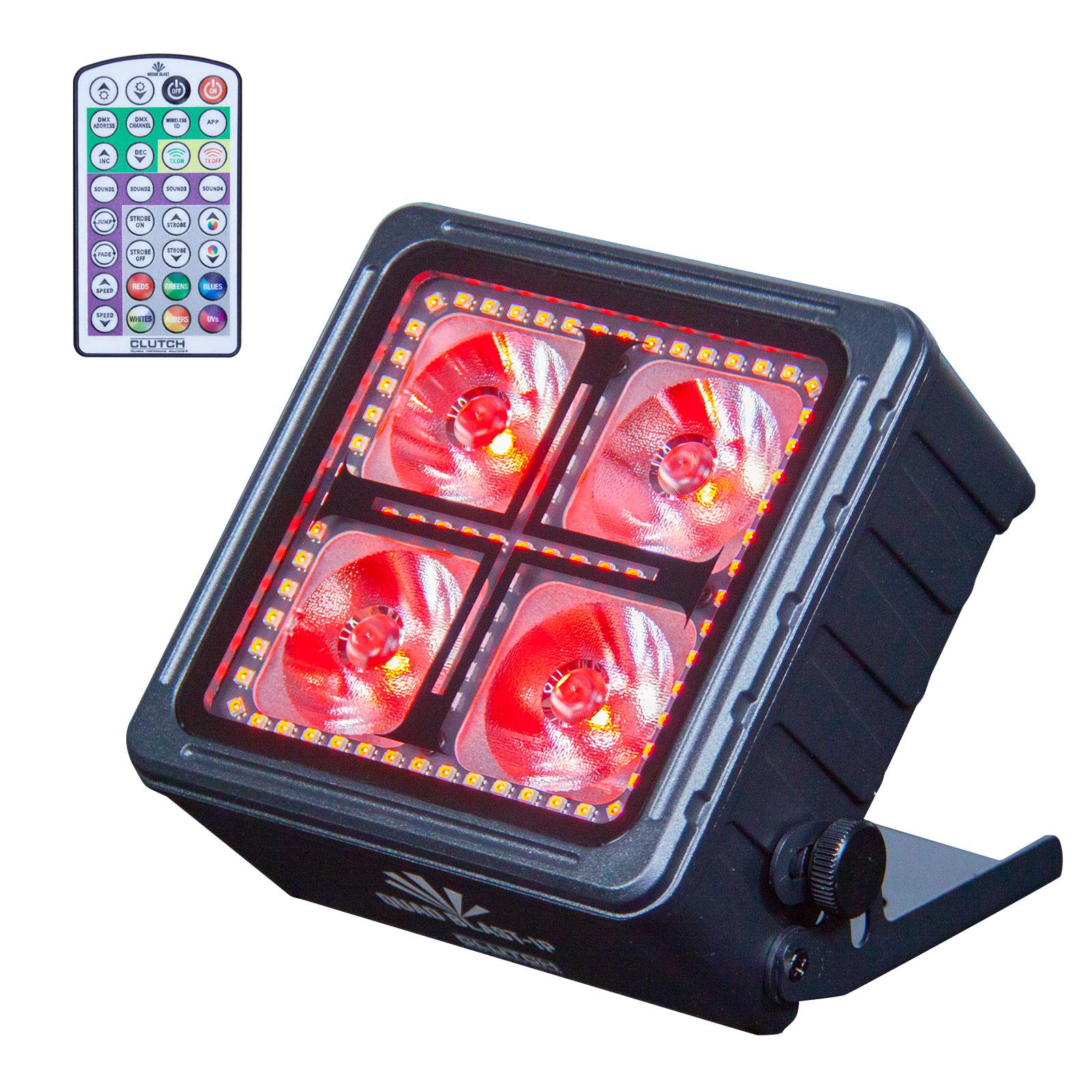 Clutch QUAD BLAST-IP 4x 12W RGBWA+UV LED Indoor/Outdoor Uplight