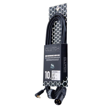 Clutch Right Angle 3.5mm to XLR Male 10ft Cable