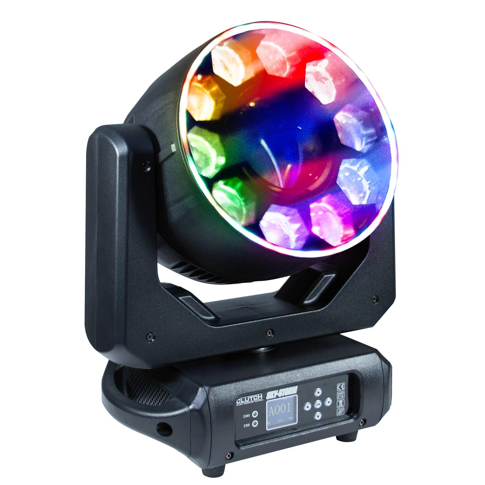 Clutch SKY-STORM RGBW LED Moving Head Motion Beam Light Fixture