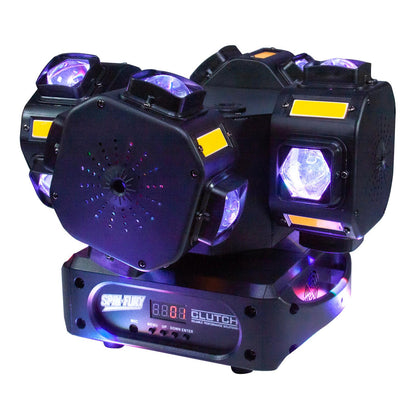 Clutch SPIN-FURY 200W LED DMX Motion Strobe Laser DJ Stage Light Fixture