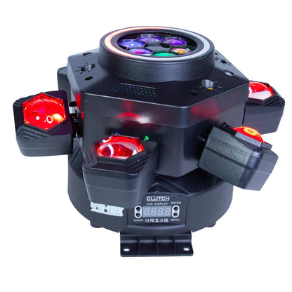 Clutch SPIN-TRIX RGBW LED Motion Beam Light Fixture