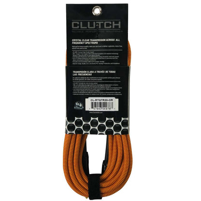 Clutch 20 foot Right Angle 1/4" TS to straight 1/4" TS Instrument Cable