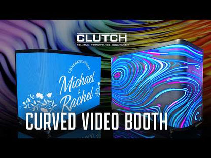 Clutch CL-VBOOTH25CURVW Curved LED DJ Video Booth 2.5mm Pixel Pitch in White with Case & Cover Package
