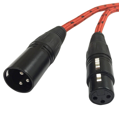 Clutch 20' Red Braided Sure-Fit XLR Female to XLR Male Microphone / Speaker Cable