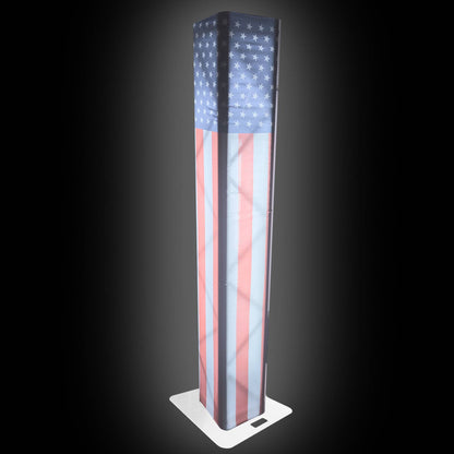 USA Flag Scrim Lycra Box Decor Sleeve Cover Fits up to 6.56 FT Truss Segment
